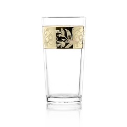  Набор из 6 стаканов «Золотая полоса цветы», 230 мл