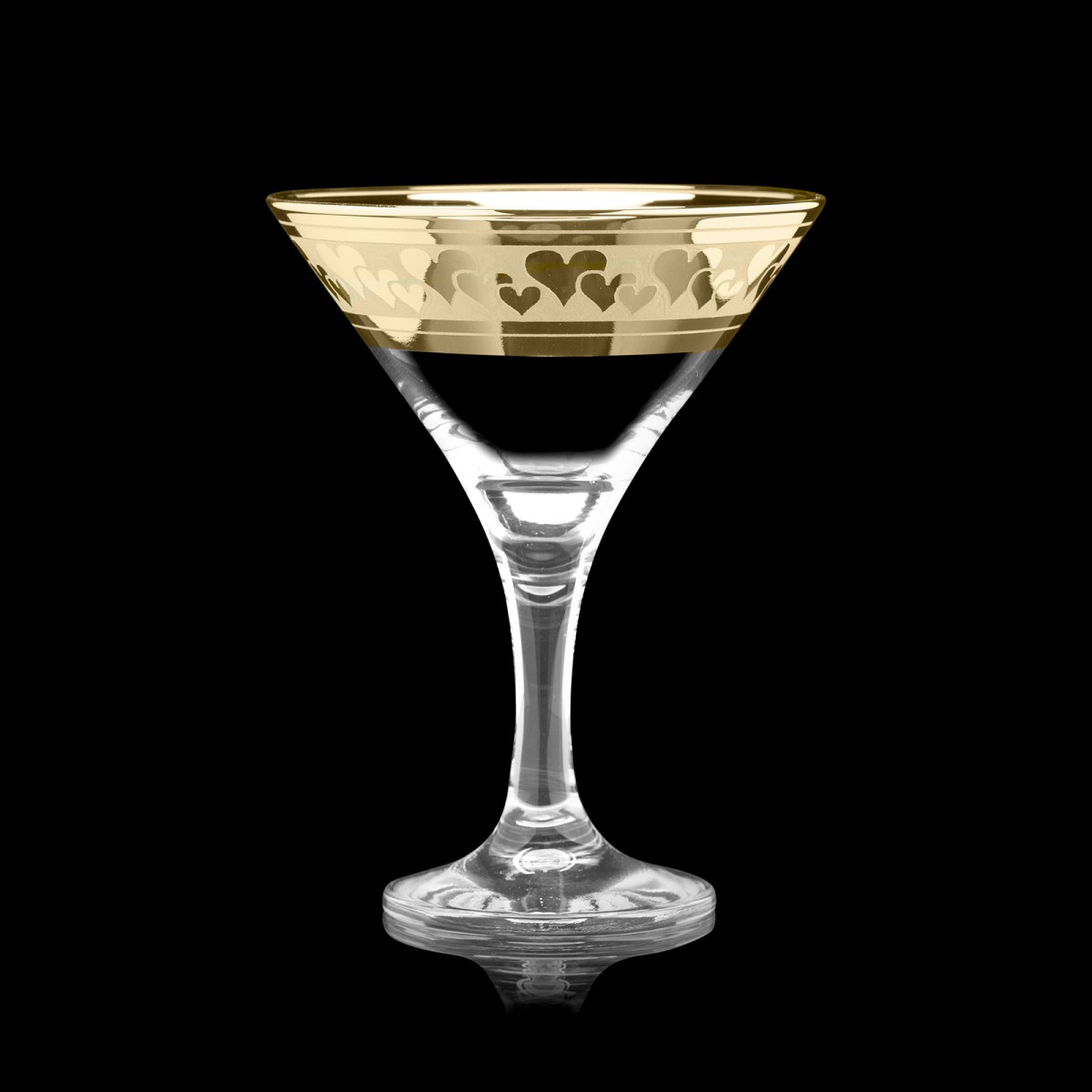Набор 6 бокалов для мартини «Сердца», 190 мл